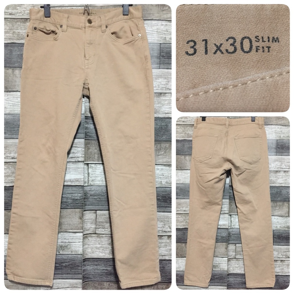 Banana Republic Traveler Slim Fit Pants Men’s 31x30 Tan Beige Stretch